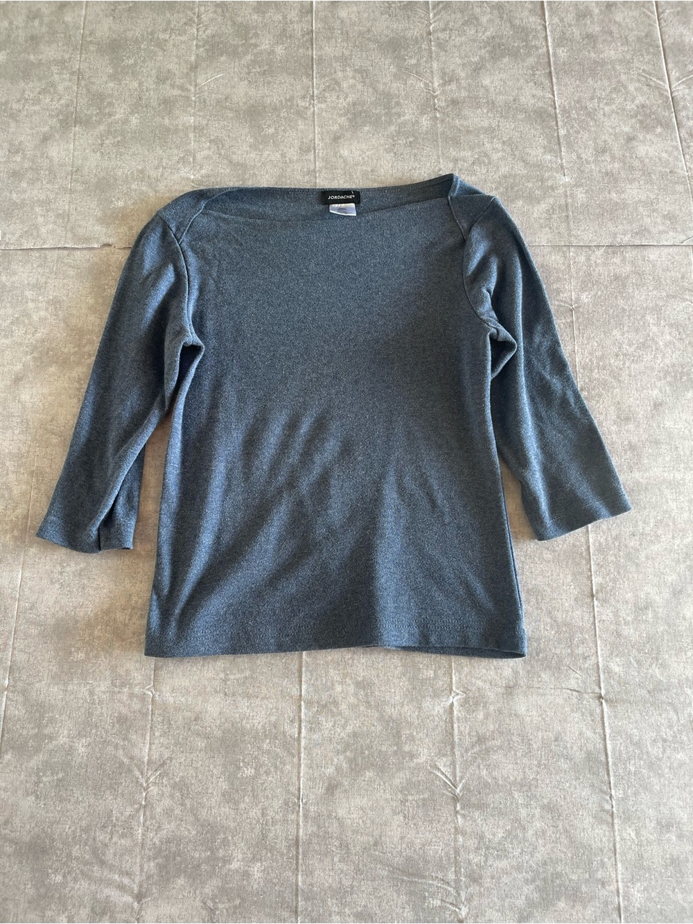 Jordache Dark Gray Boatneck Long Sleeve Tee
